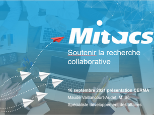 Présentation des programmes MITACS au CERMA